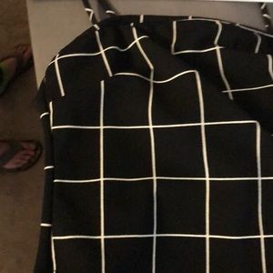 This is a Adara cropped black and white tank top great durable material